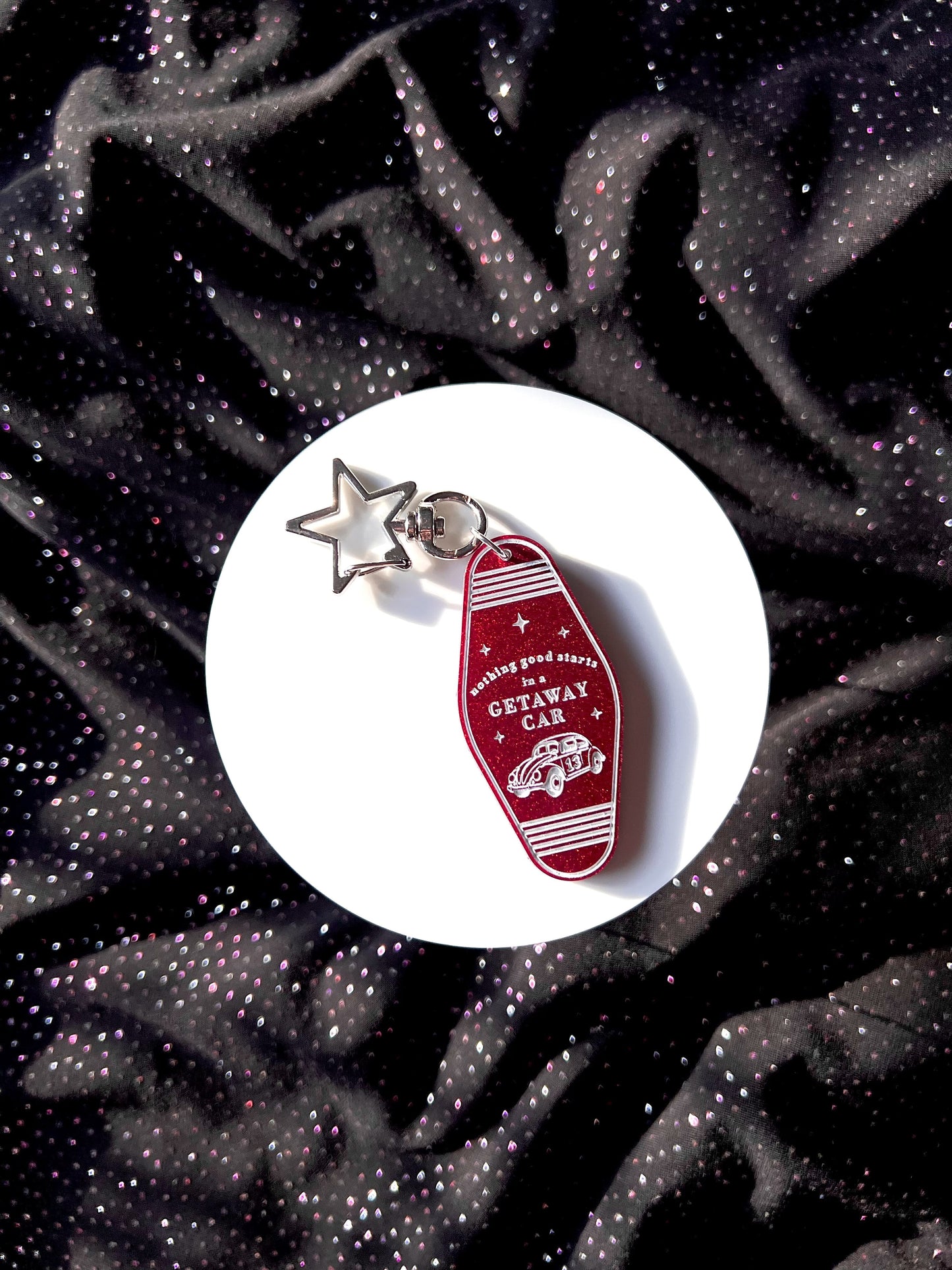 Getaway Car Red Keyring