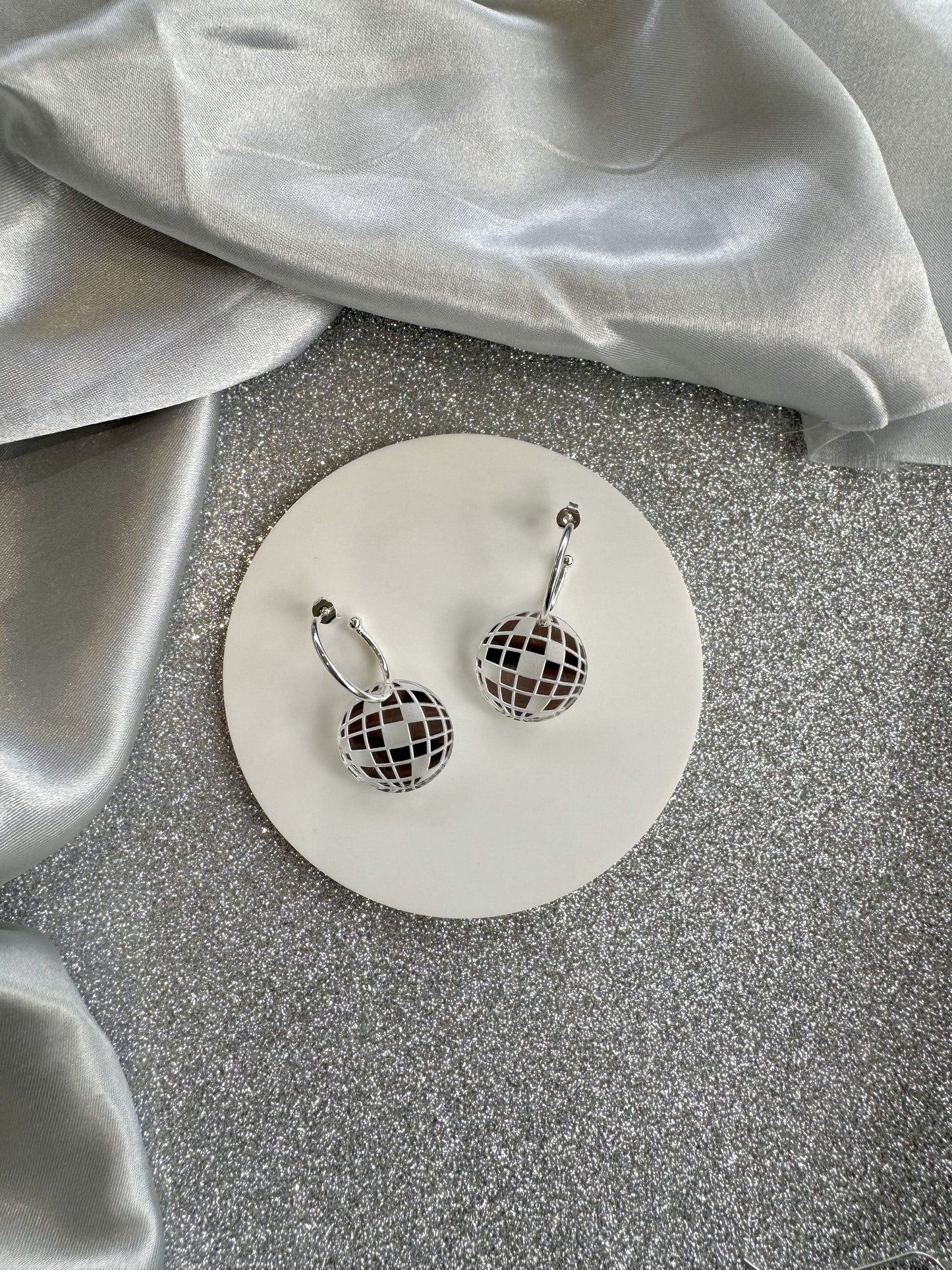 Mirrorball Hoop Earrings