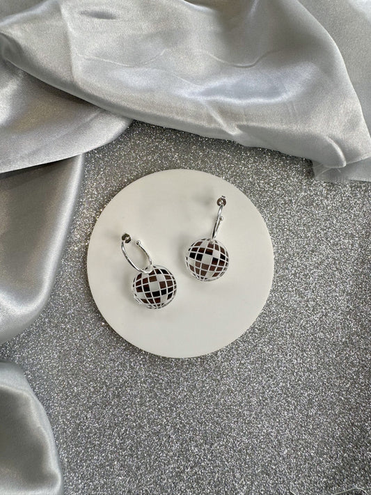 Mirrorball Hoop Earrings
