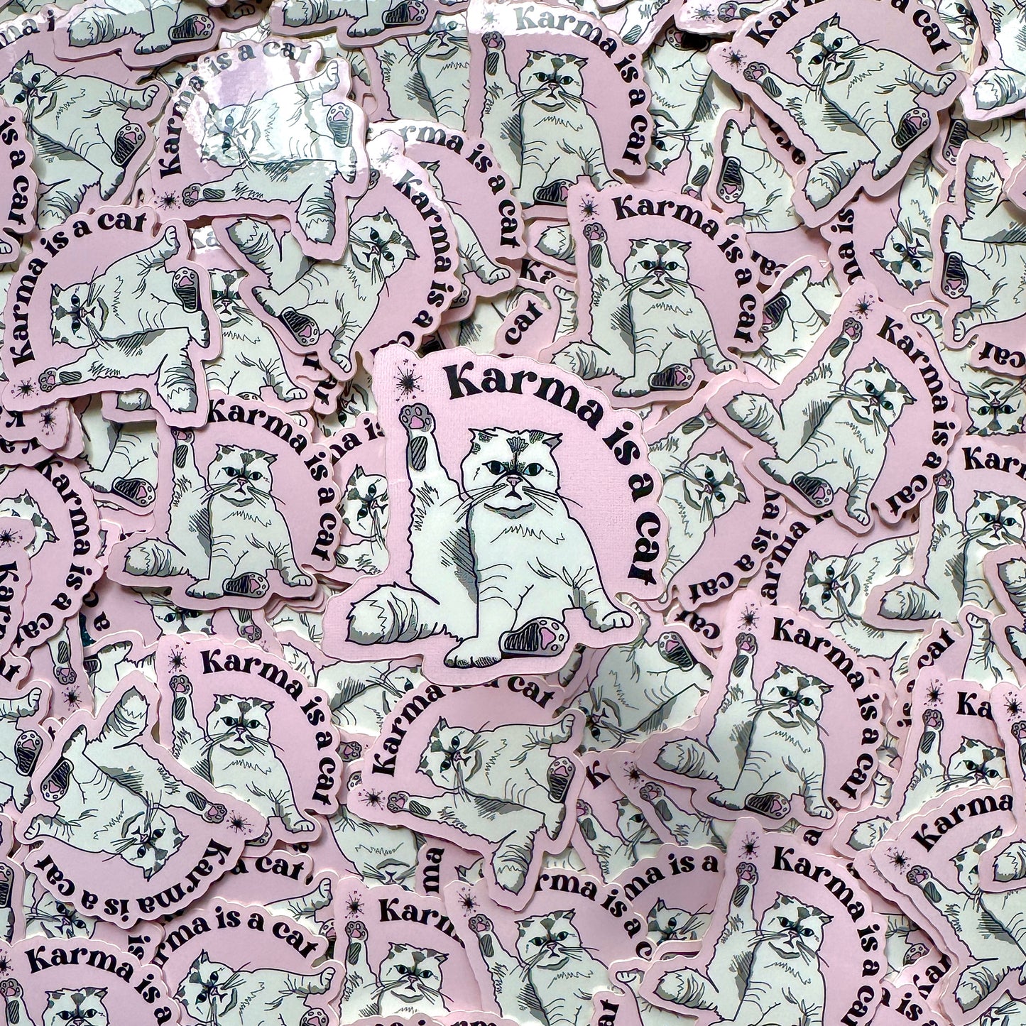 Karma is a Cat Sticker
