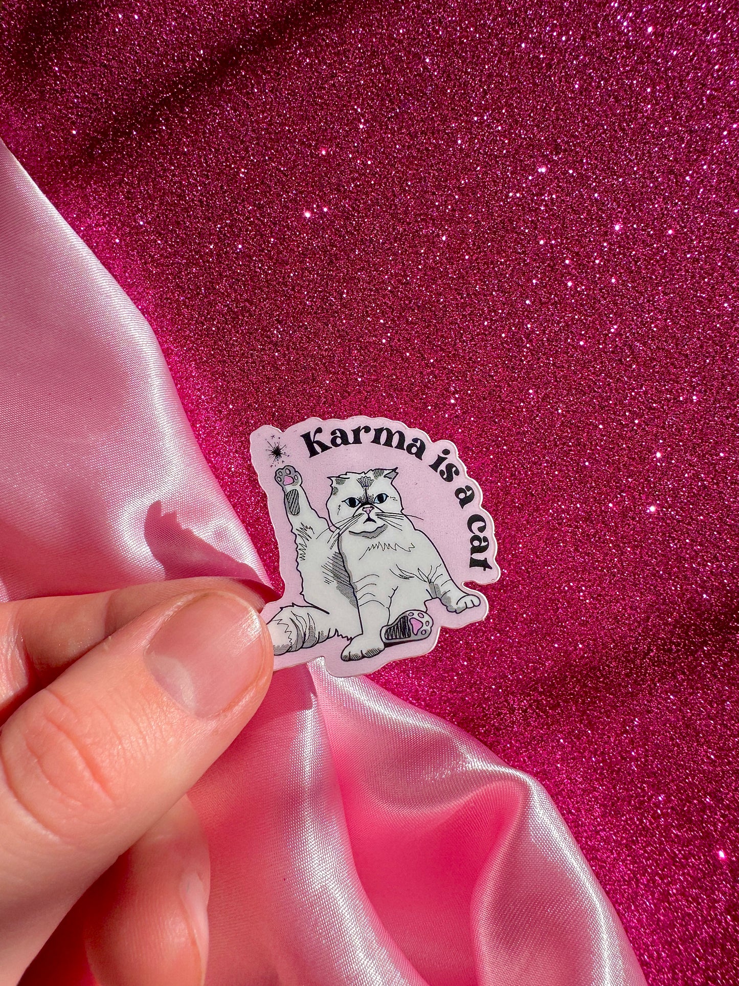 Karma is a Cat Sticker