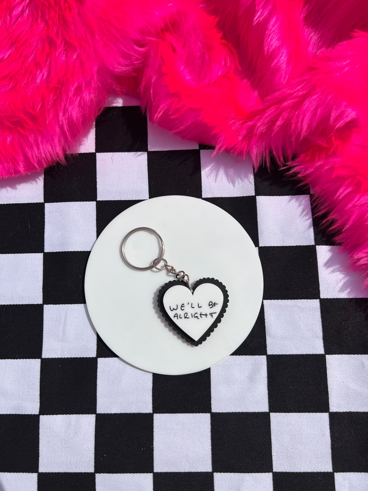 We'll Be Alright Keyring - Black