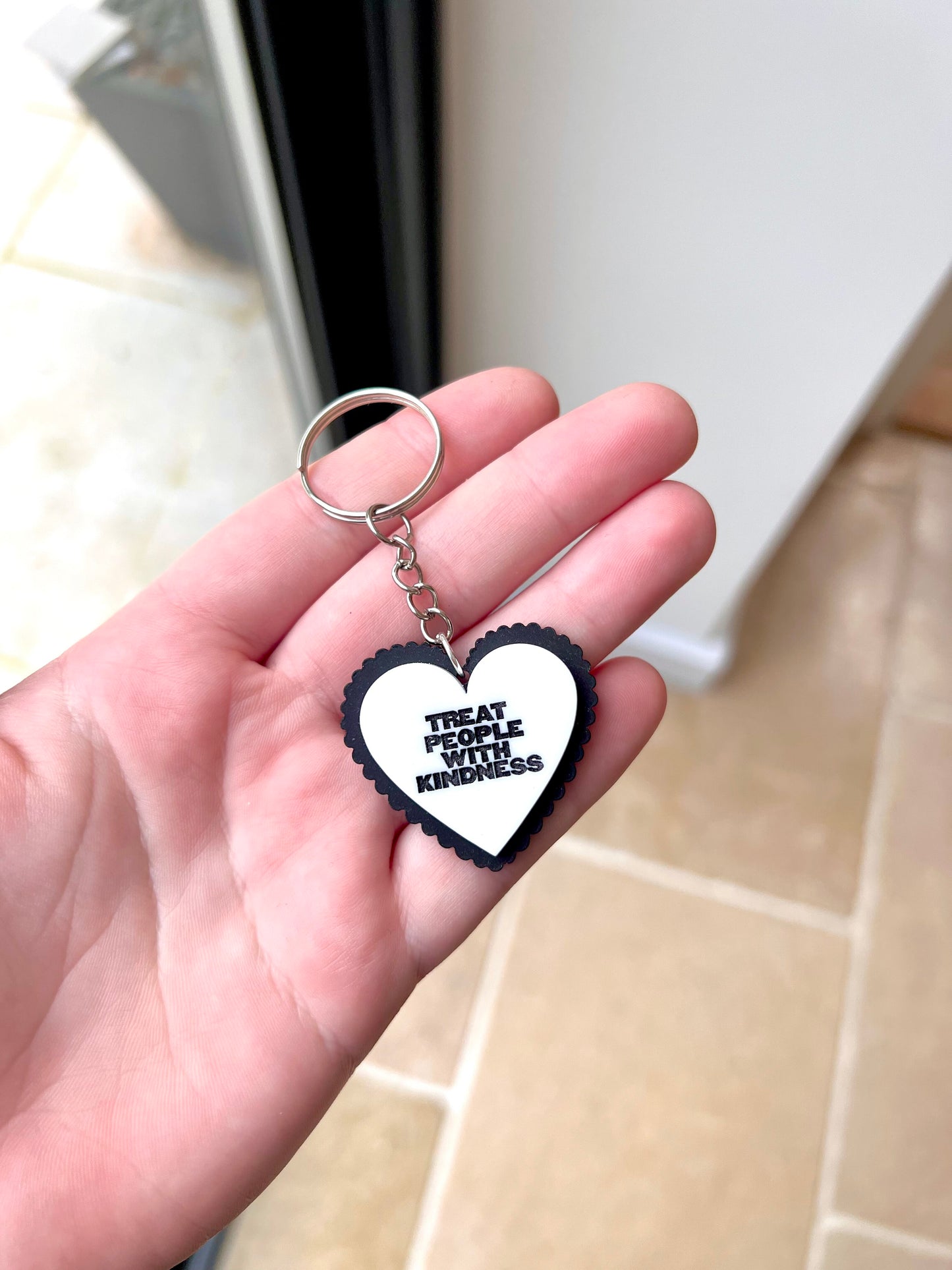 Treat People With Kindness Keyring