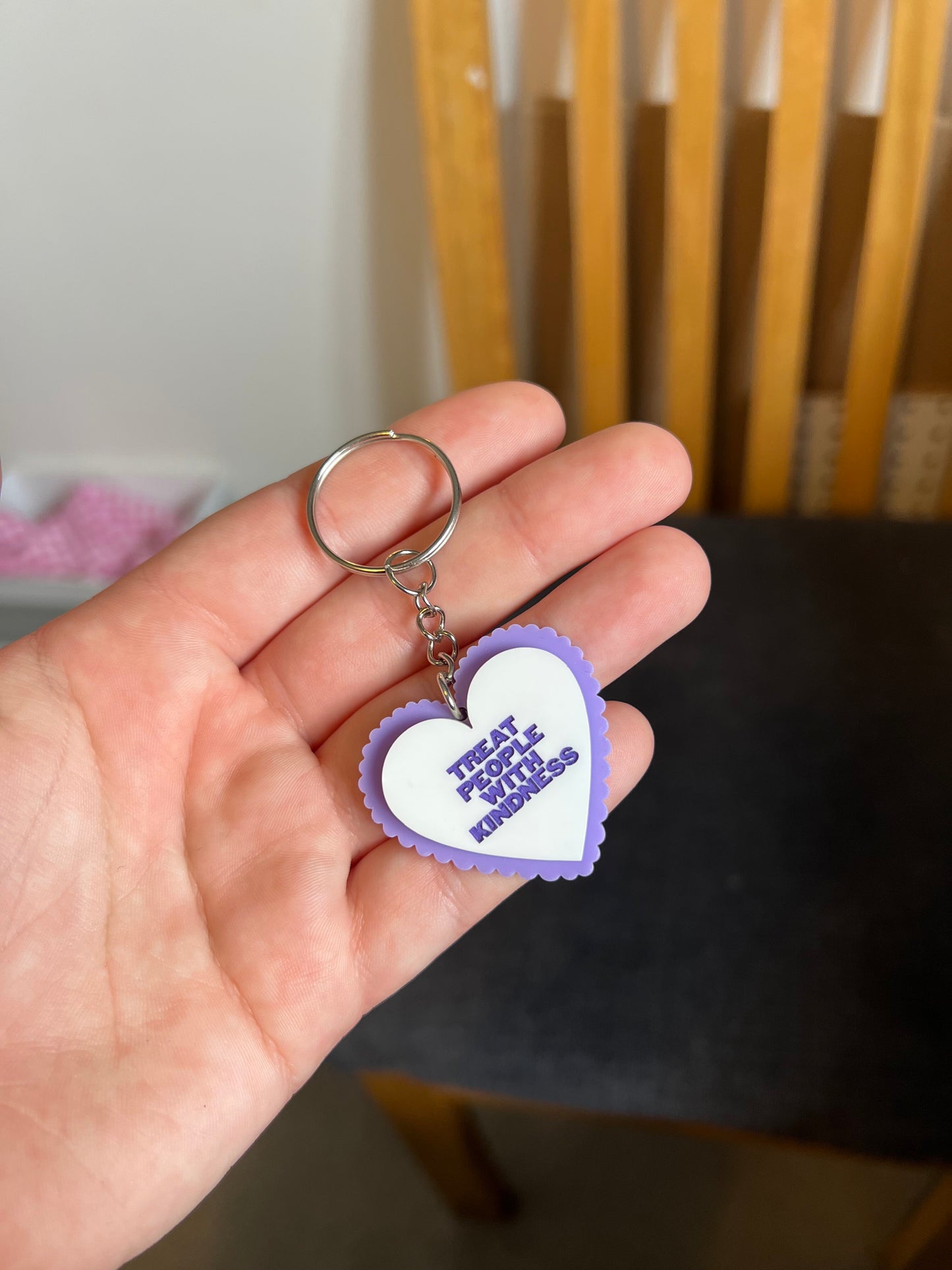 Treat People With Kindness Keyring