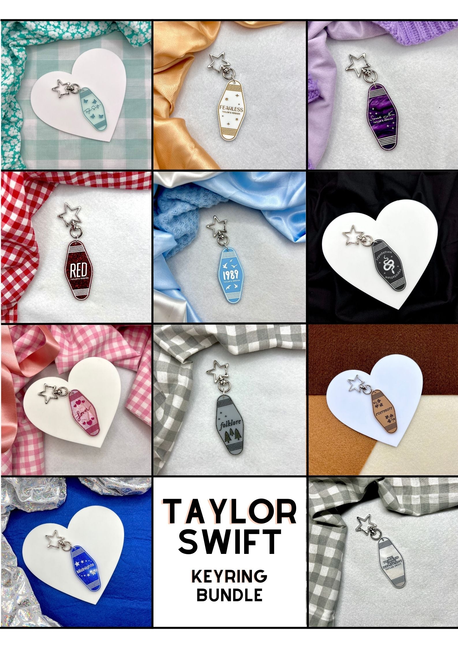 Taylor Swift Album Keyring Bundle – Gee's Jewellery