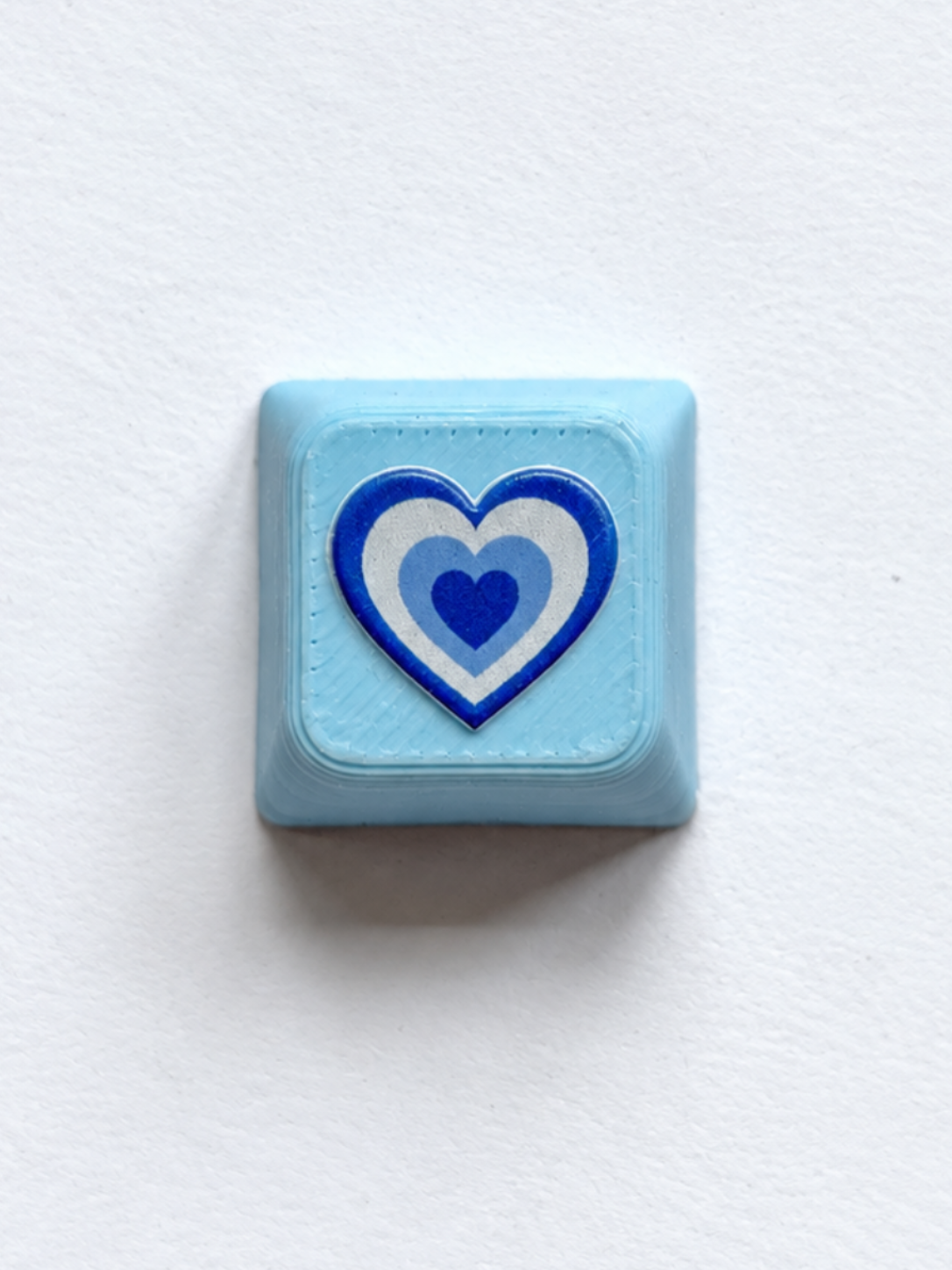 Blue Heart Burst Keycap