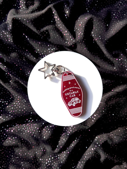 Getaway Car Red Keyring