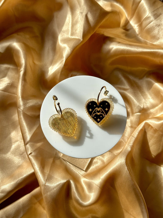 Fearless Heart Hands Earrings