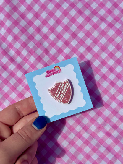 Pink Pony Club Member Pin Badge