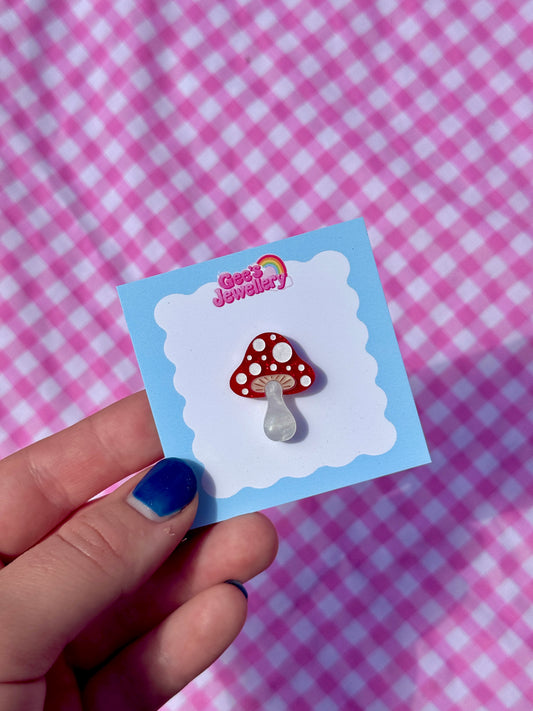 Mushroom Pin Badge