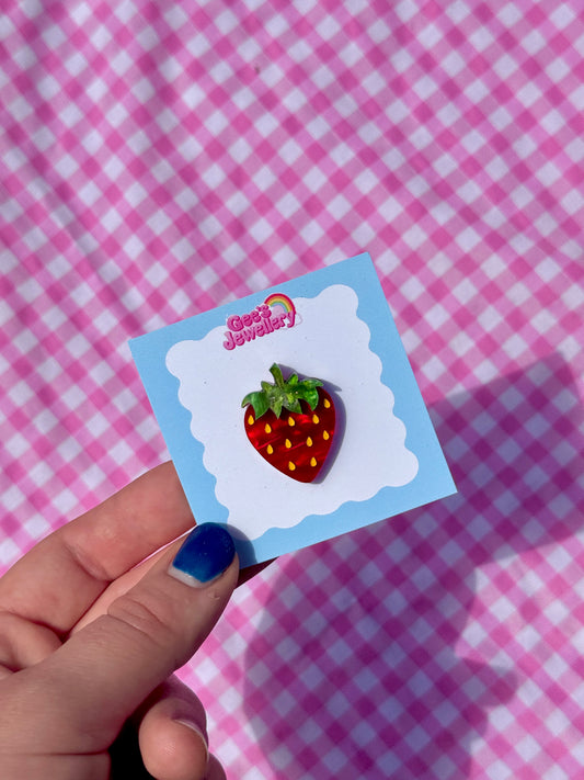 Strawberry Pin Badge