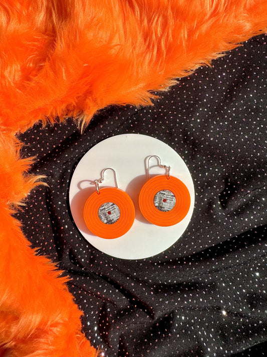 Reputation Orange Vinyl Earrings