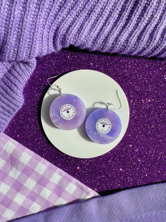 Midnights Vinyl - Lavender Earrings