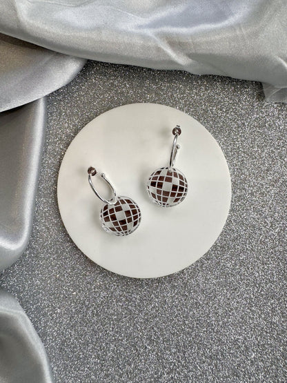 Mirrorball Hoop Earrings