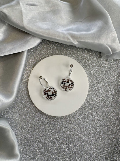 Mirrorball Hoop Earrings