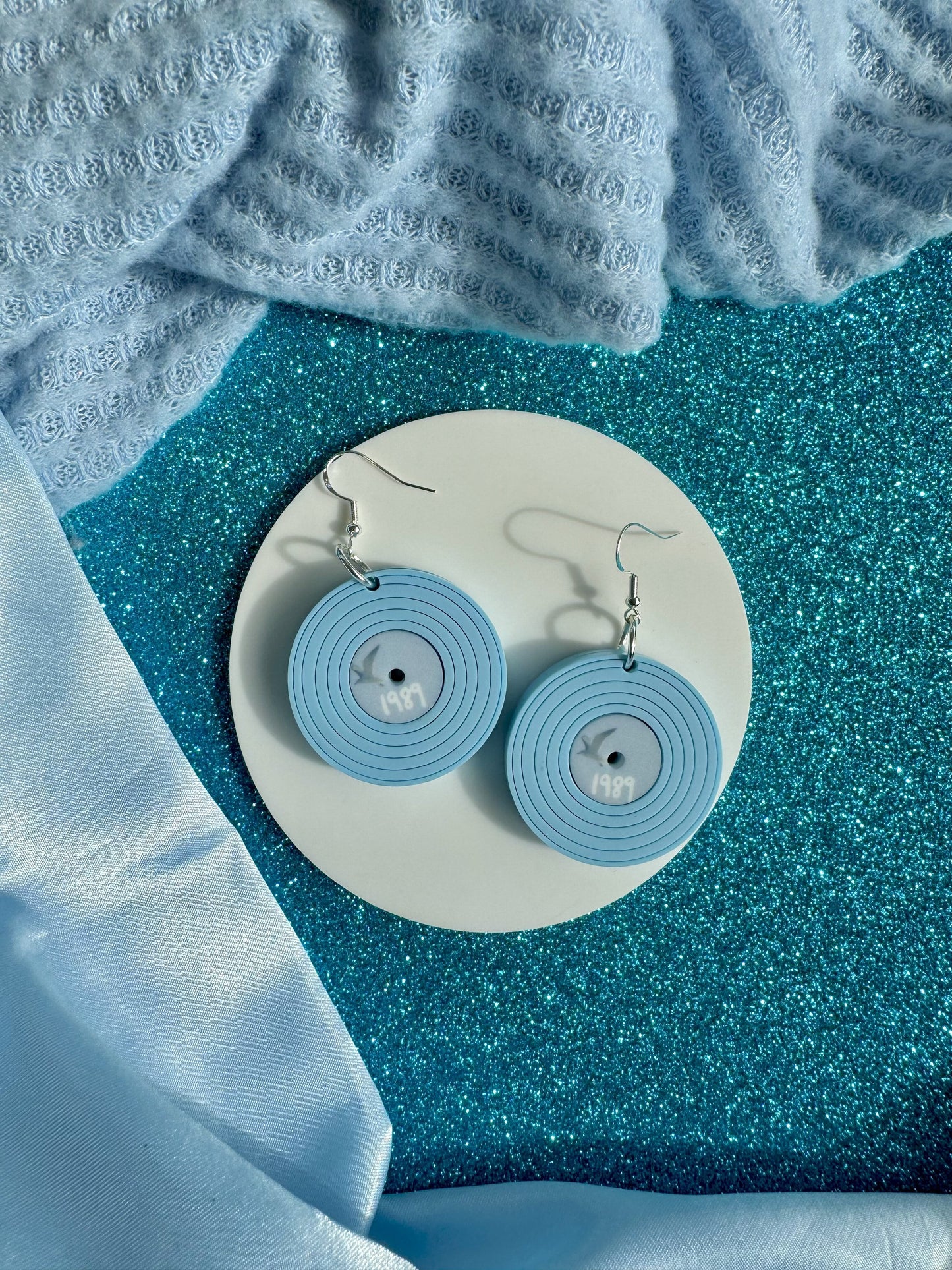 1989 Vinyl - Blue Earrings