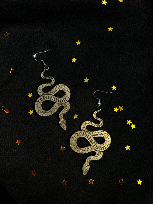 Reputation Snake - Gold Earrings