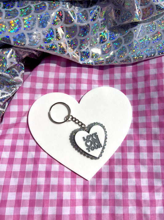 Love On Tour Keyring - Silver