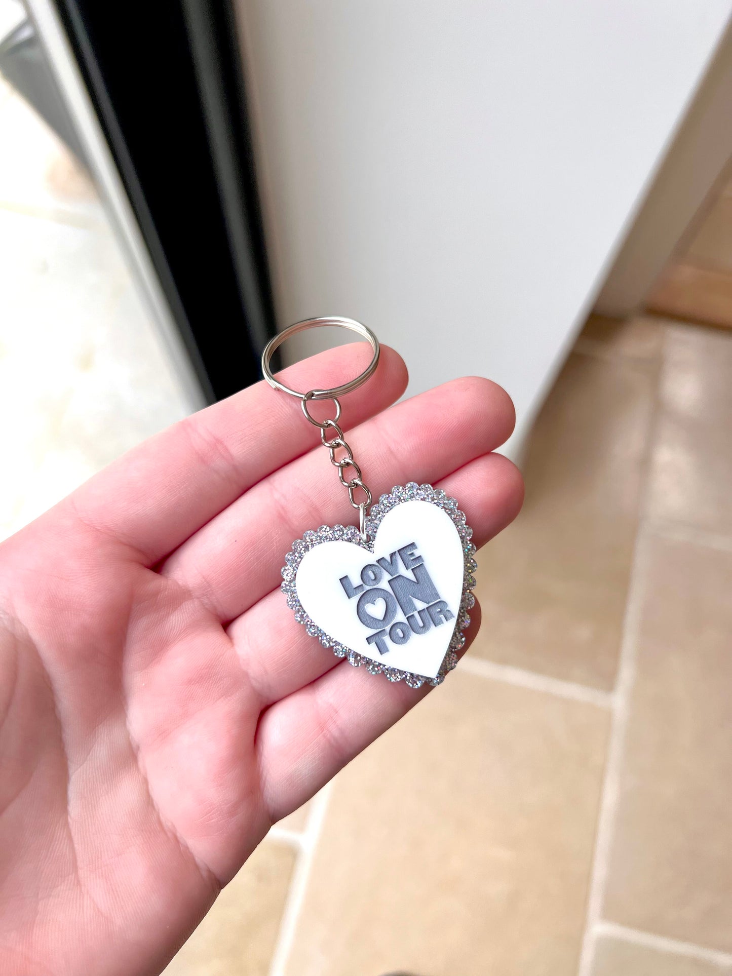 Love On Tour Keyring - Silver