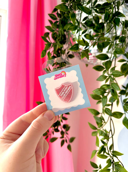 Pink Pony Club Member Pin Badge