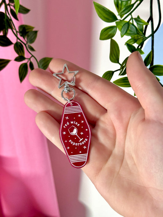 Red Wine Supernova Keyring