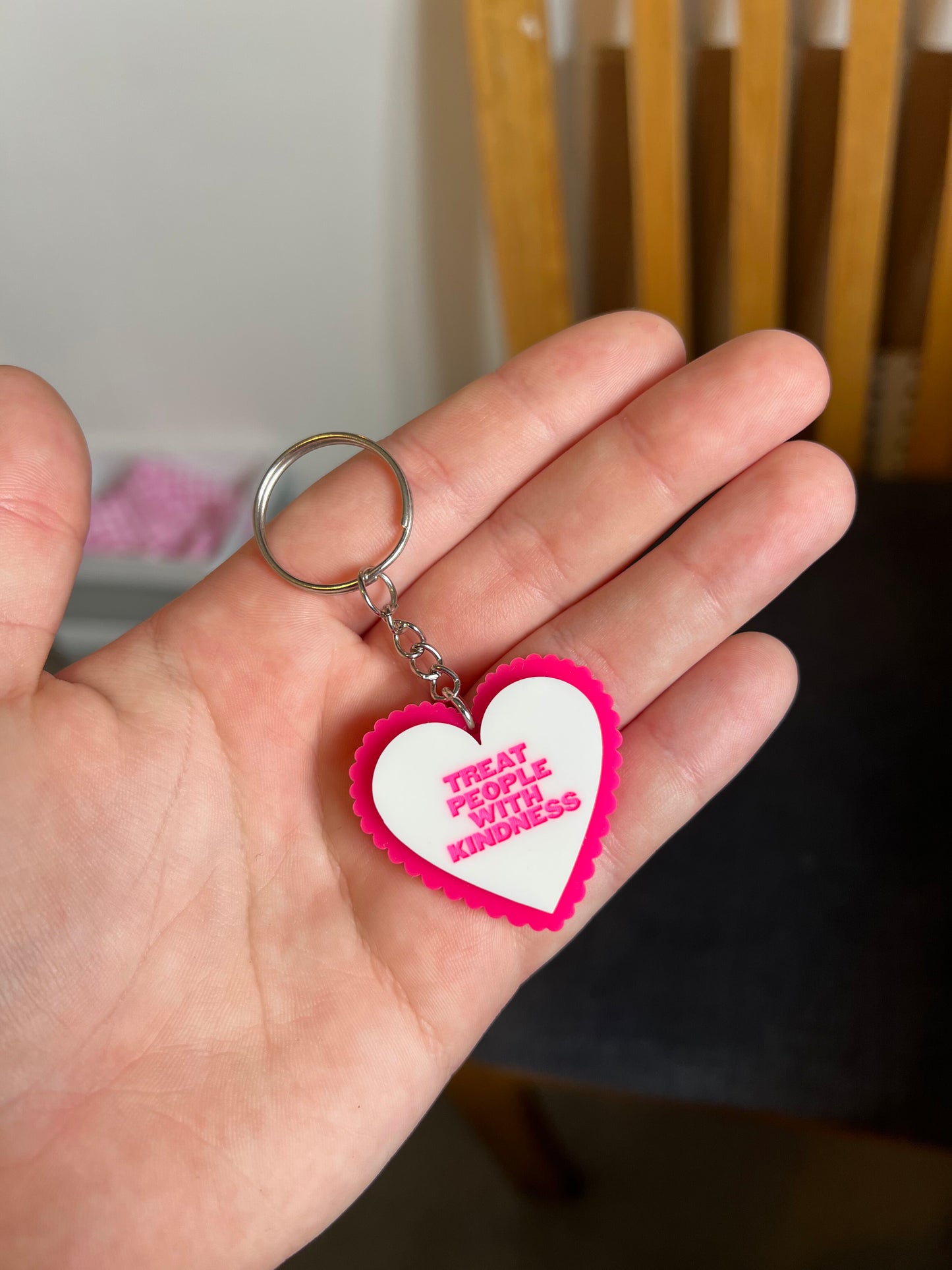 Treat People With Kindness Keyring