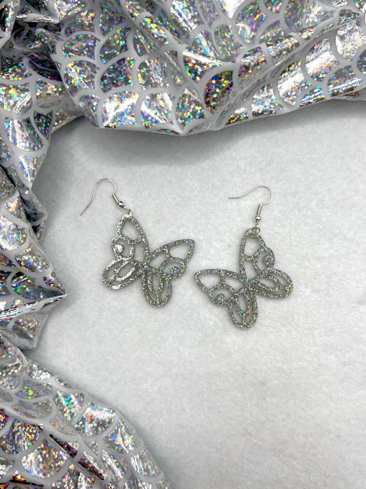 Glitter Butterflies Earrings