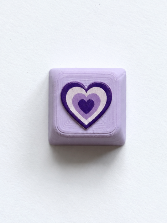 Purple Heart Burst Keycap