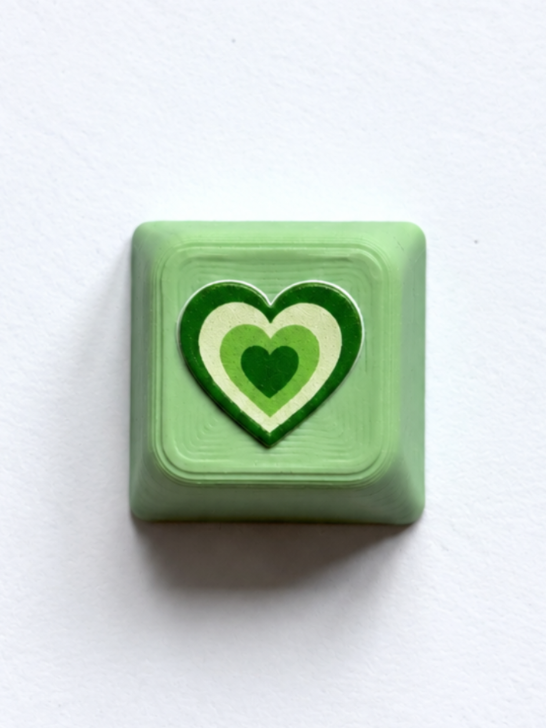 Green Heart Burst Keycap