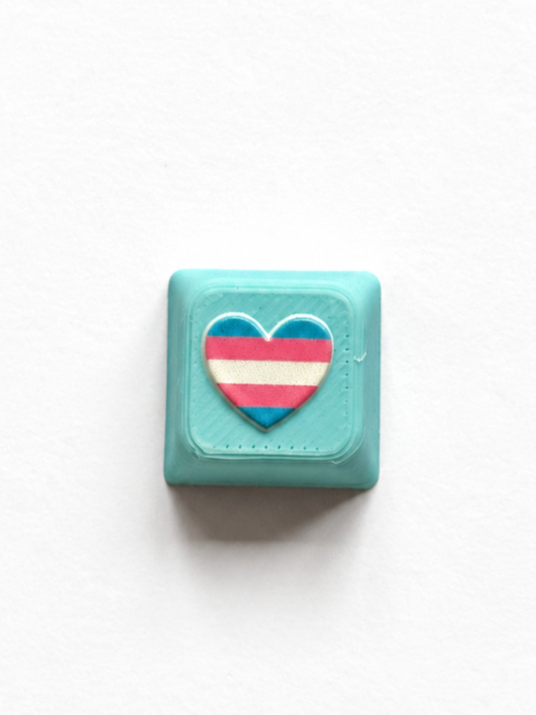 Transgender Heart Keycap