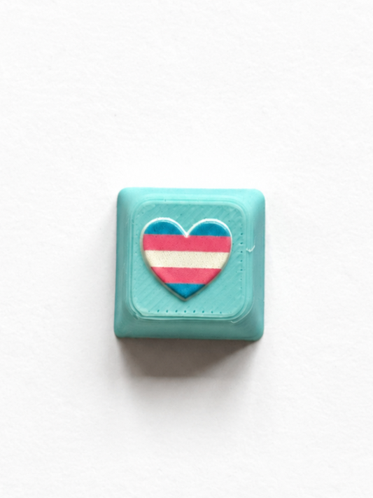 Transgender Heart Keycap