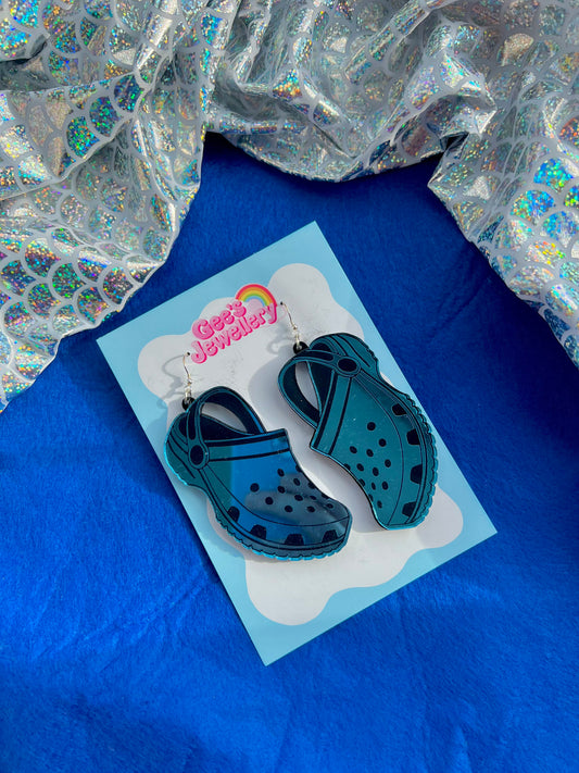 Crocs - Extra Large - Blue Earrings