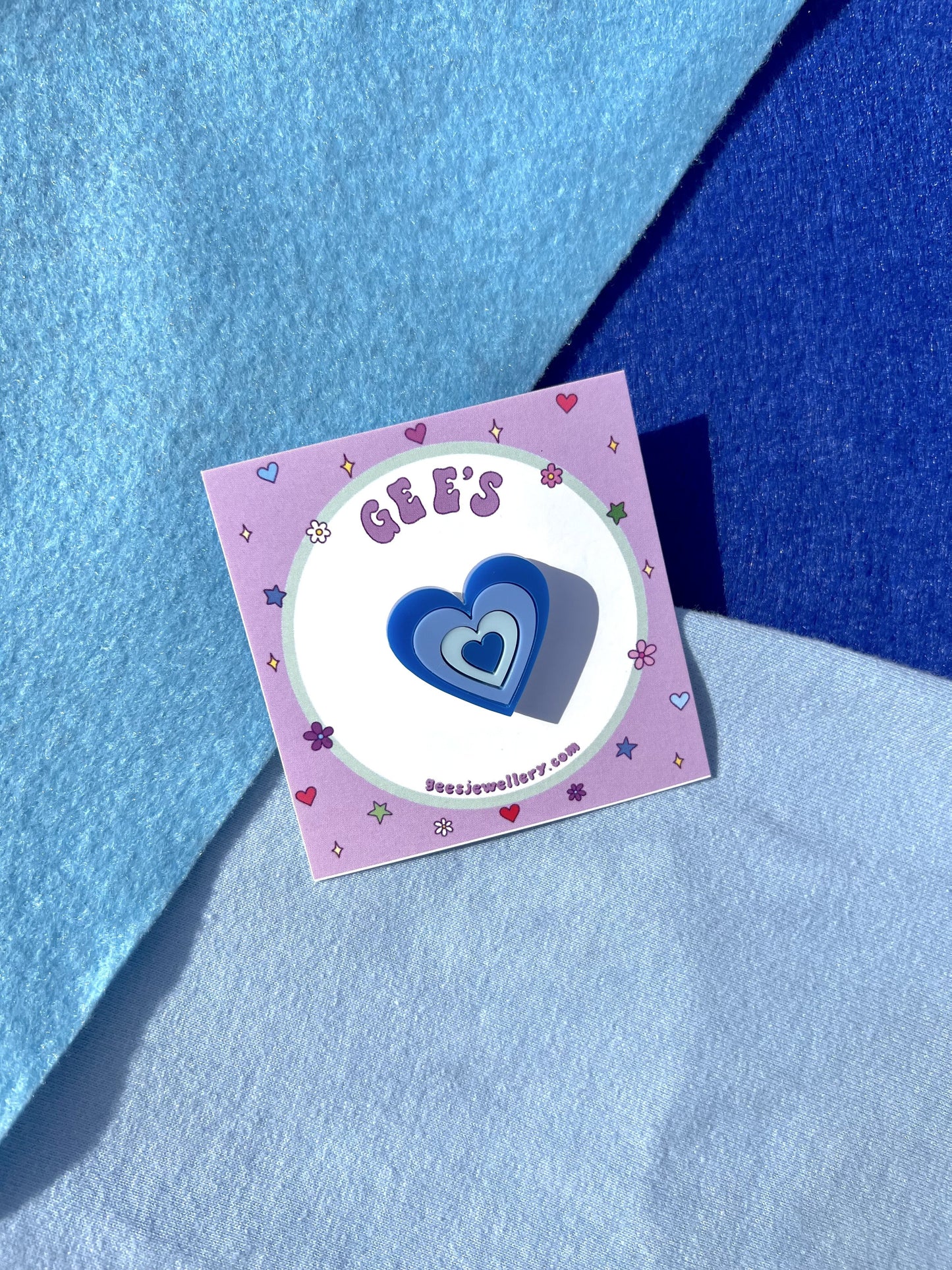 Blue Heart Burst - Pin Badge