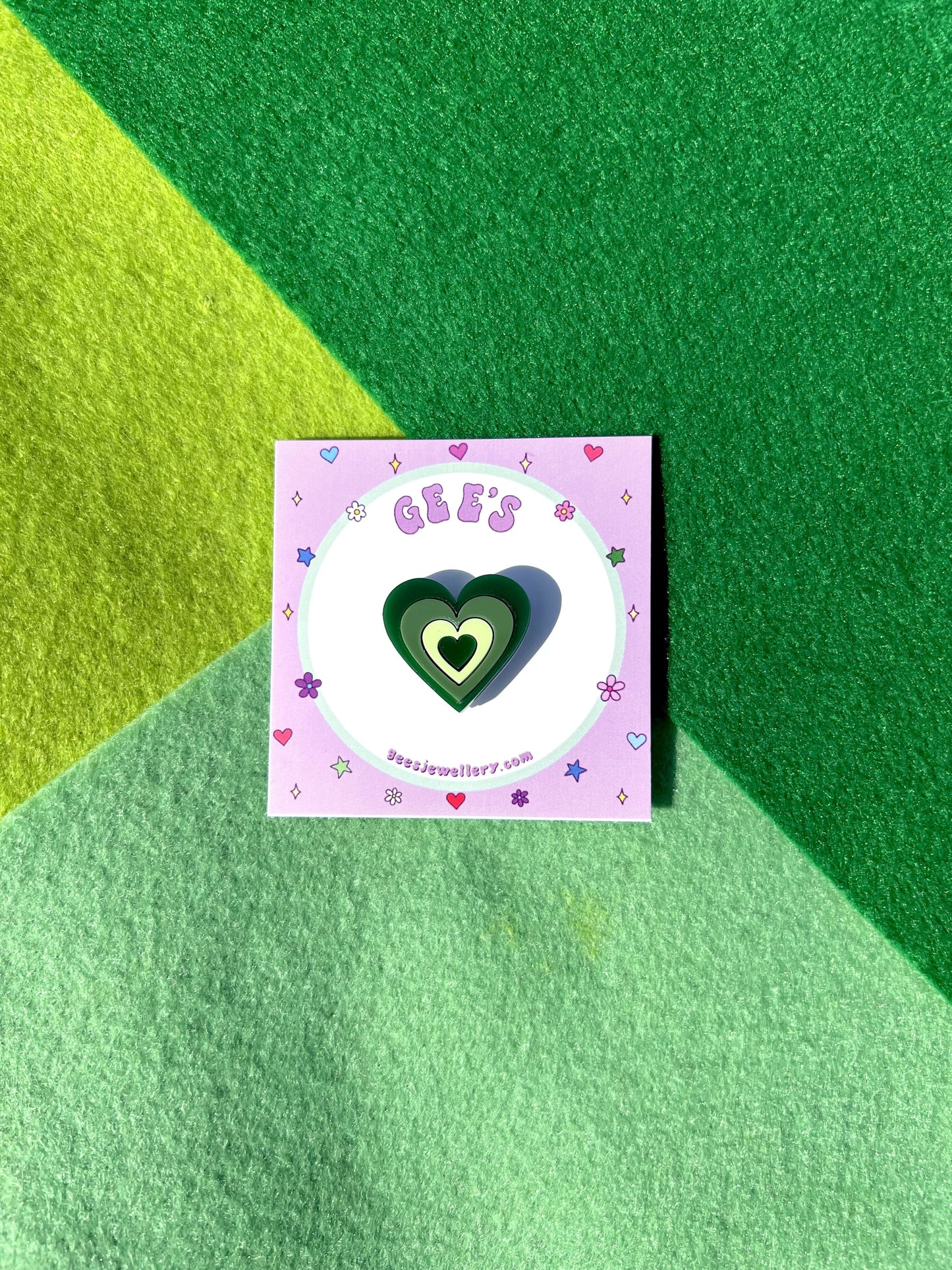 Green Heart Burst - Pin Badge