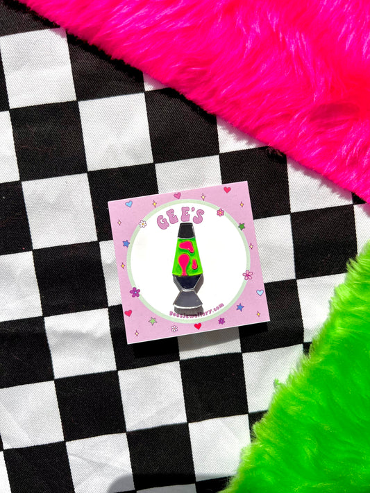 Lava Lamp - Green / Pink - Pin Badge