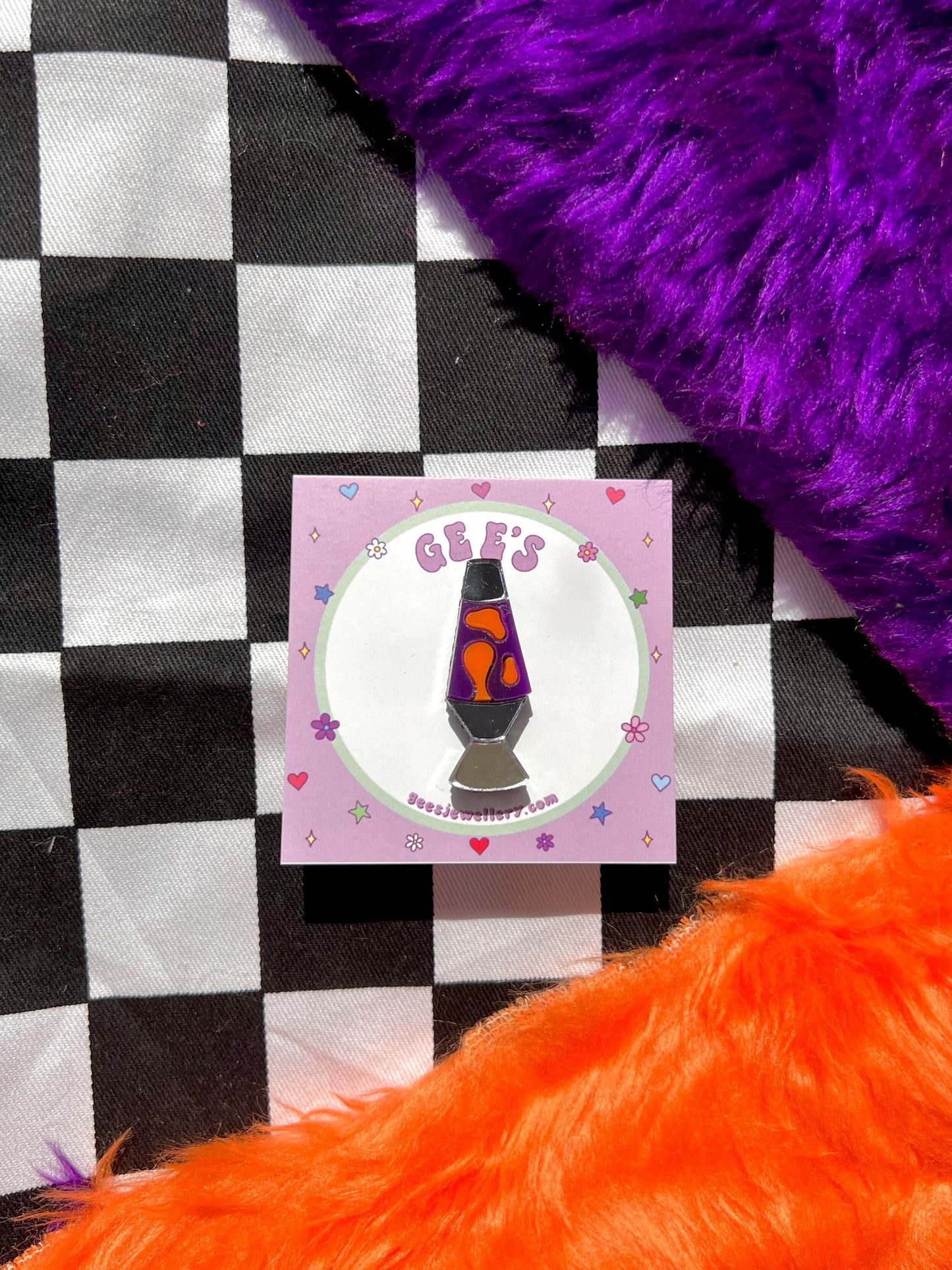 Lava Lamp - Purple / Orange - Pin Badge