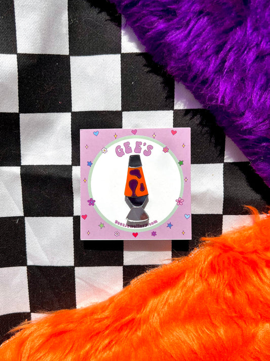 Lava Lamp - Orange / Purple - Pin Badge