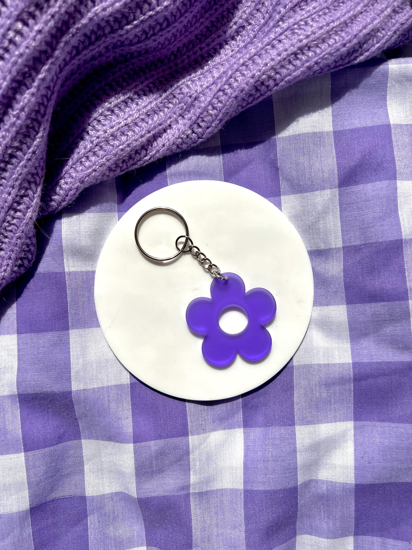 Purple Flower - Keyring