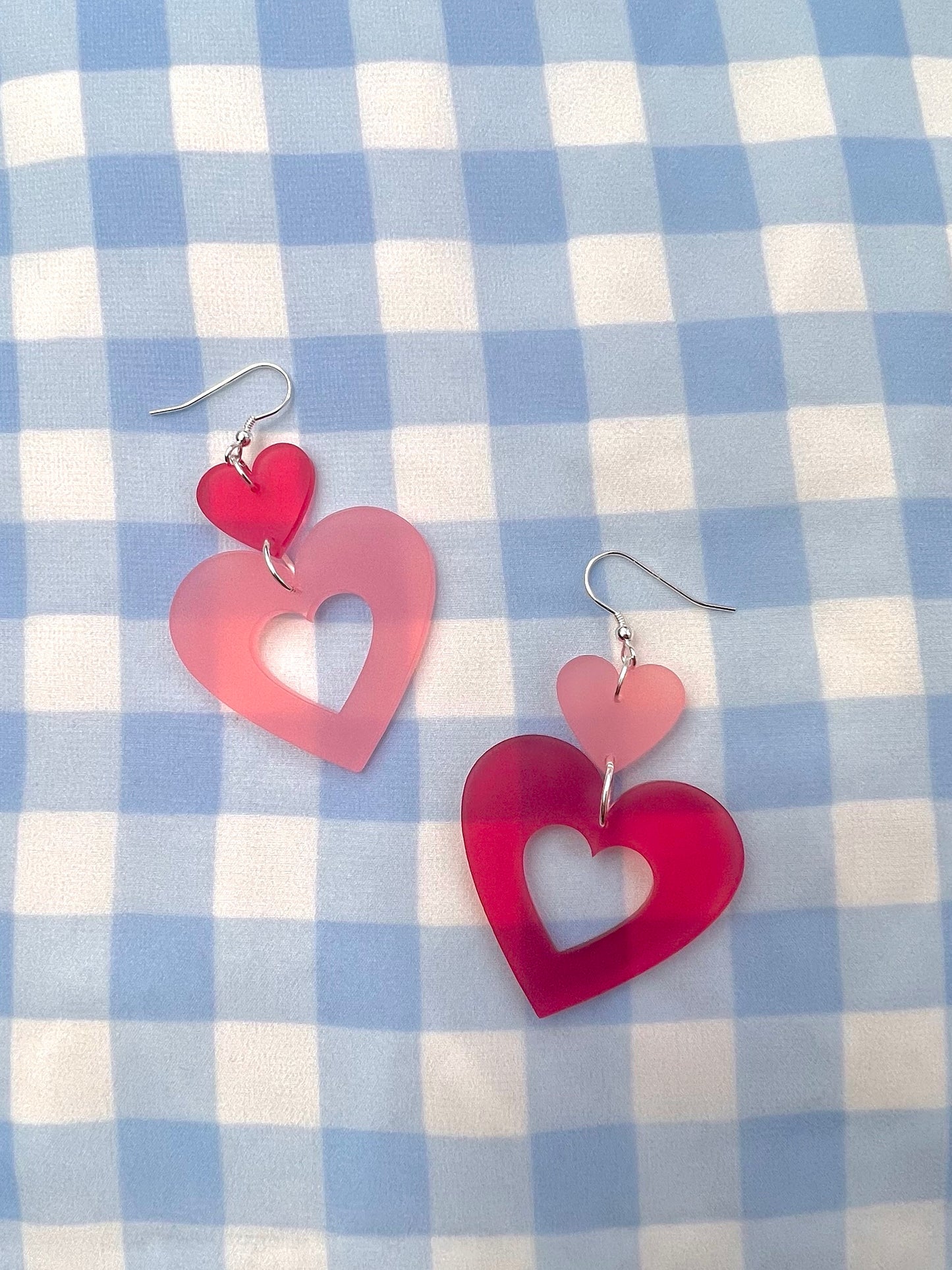 Double Hearts - Pink Contrast